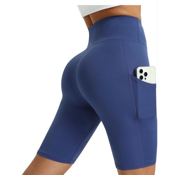 Women's High Waisted Biker Shorts 5 Pack - Tummy Control Yoga with Pockets 3XL - Picture 2 of 6